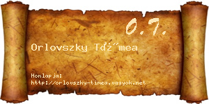 Orlovszky Tímea névjegykártya